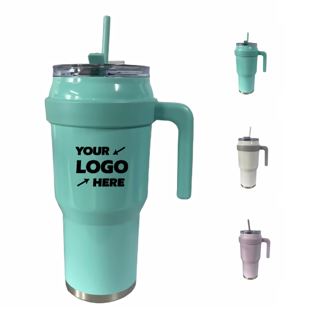 40 Oz. Mug With Handle And Straw