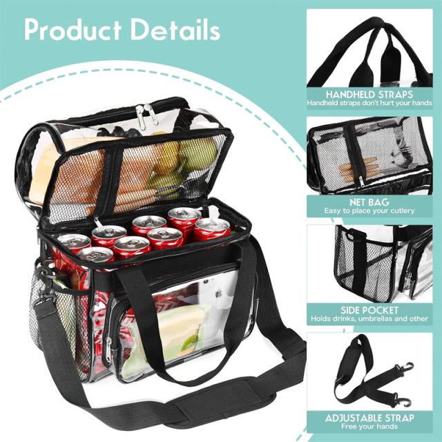 Clear Lunch Box Shoulder Tote