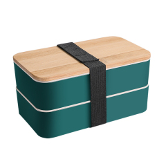 Double Bento Lunch Box With bamboo Lid