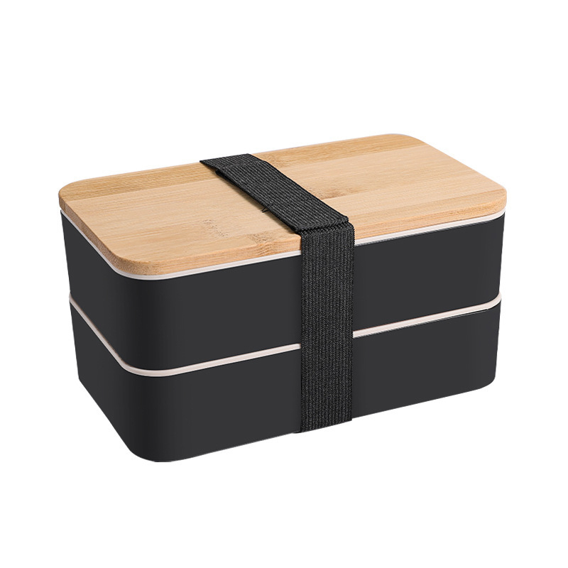 Double Bento Lunch Box With bamboo Lid