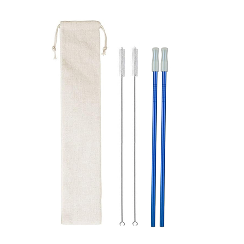 Stainless Straw Kit with Cotton Pouch