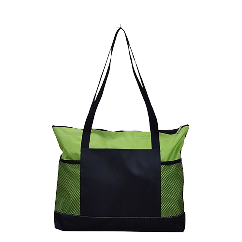 Zippered Tote Bag with Fabric