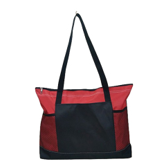 Zippered Tote Bag with Fabric