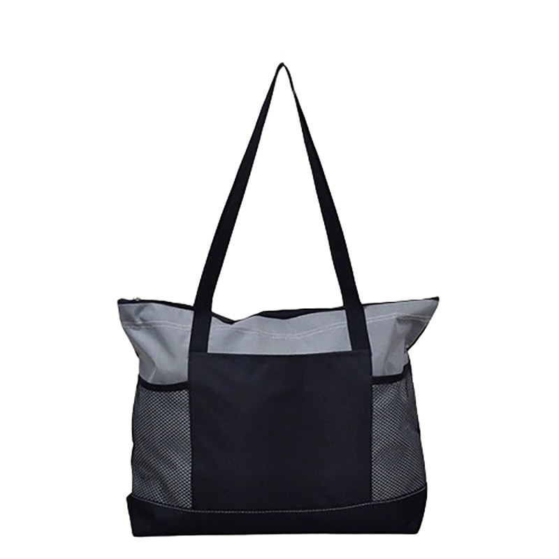 Zippered Tote Bag with Fabric