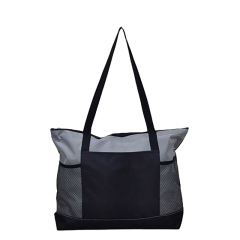 Zippered Tote Bag with Fabric
