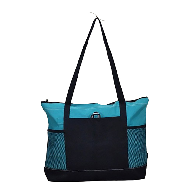 Zippered Tote Bag with Fabric