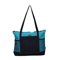 Zippered Tote Bag with Fabric