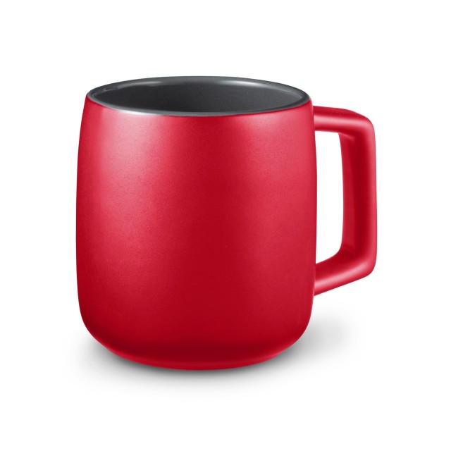 15oz Two-tone Ceramic Mug With Square Handle
