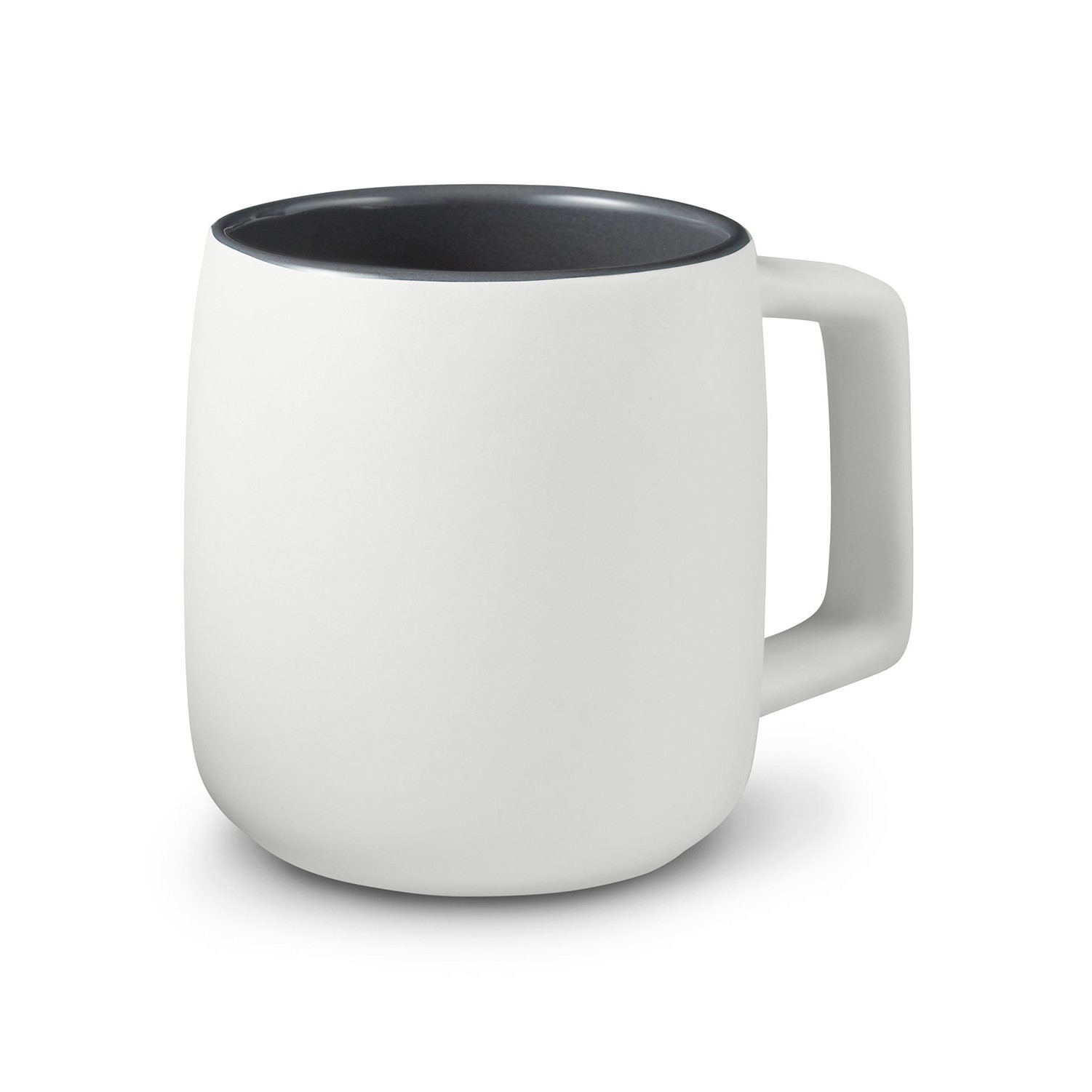 15oz Two-tone Ceramic Mug With Square Handle