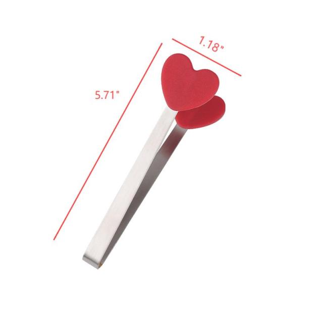 Silicone Heart Shaped Metal Clip
