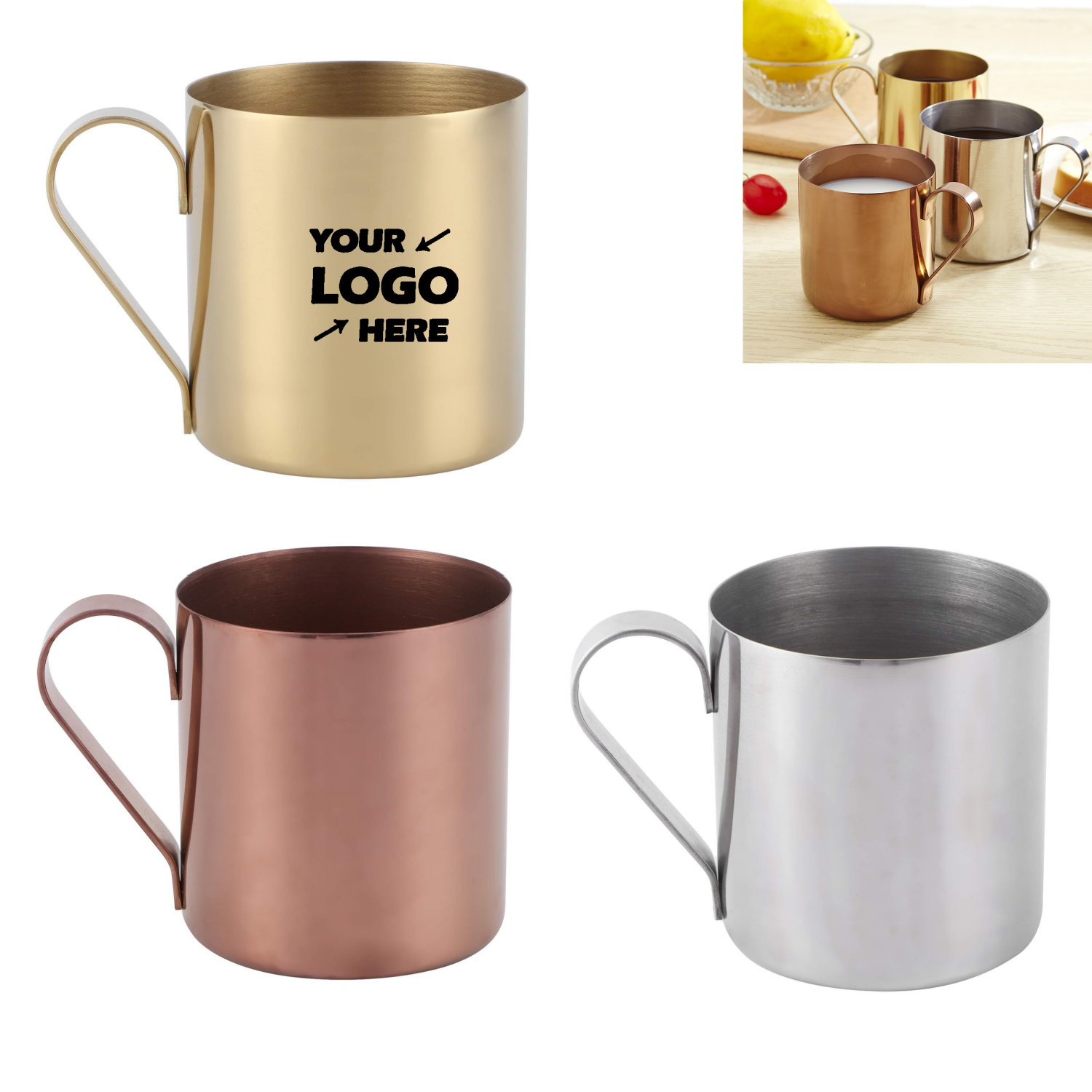 13oz Stainless Steel Mug with handle