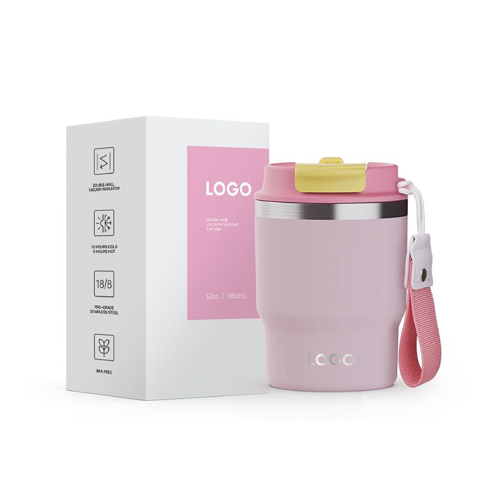 16oz Double Straw Coffee Cup