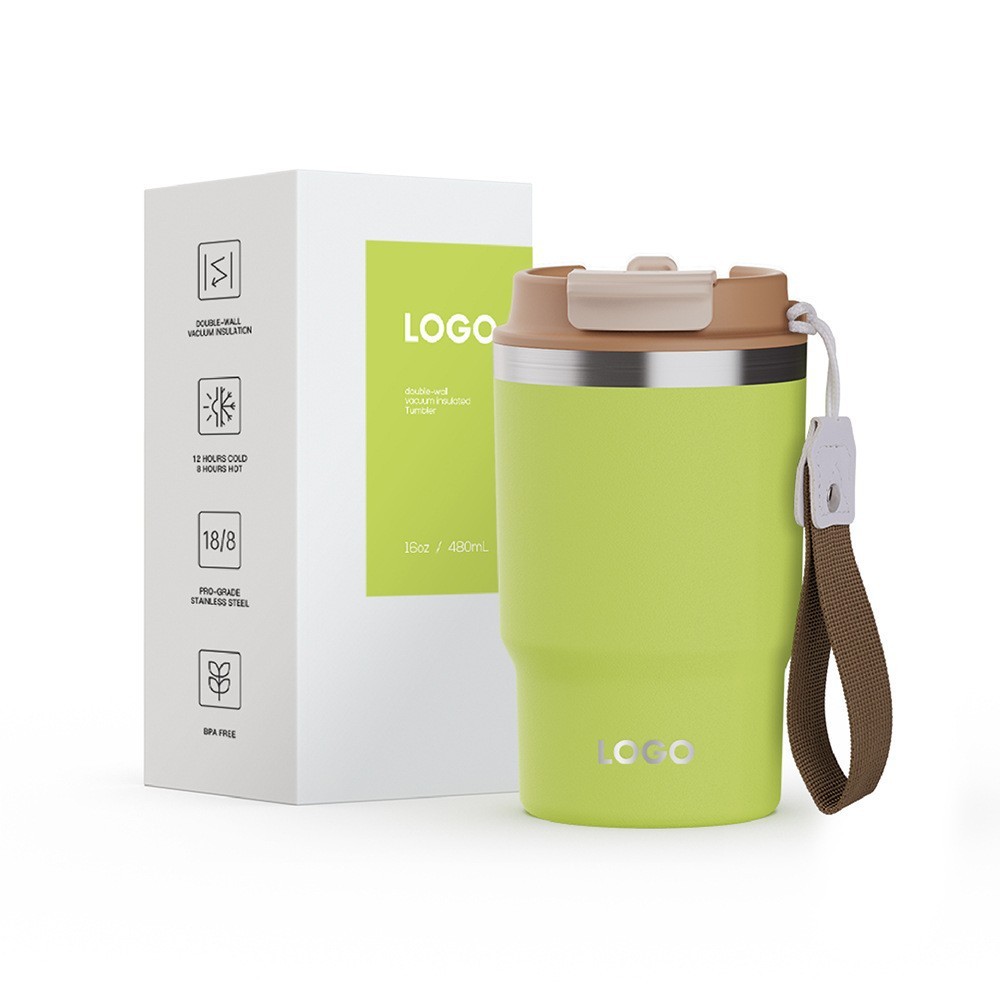 16oz Double Straw Coffee Cup