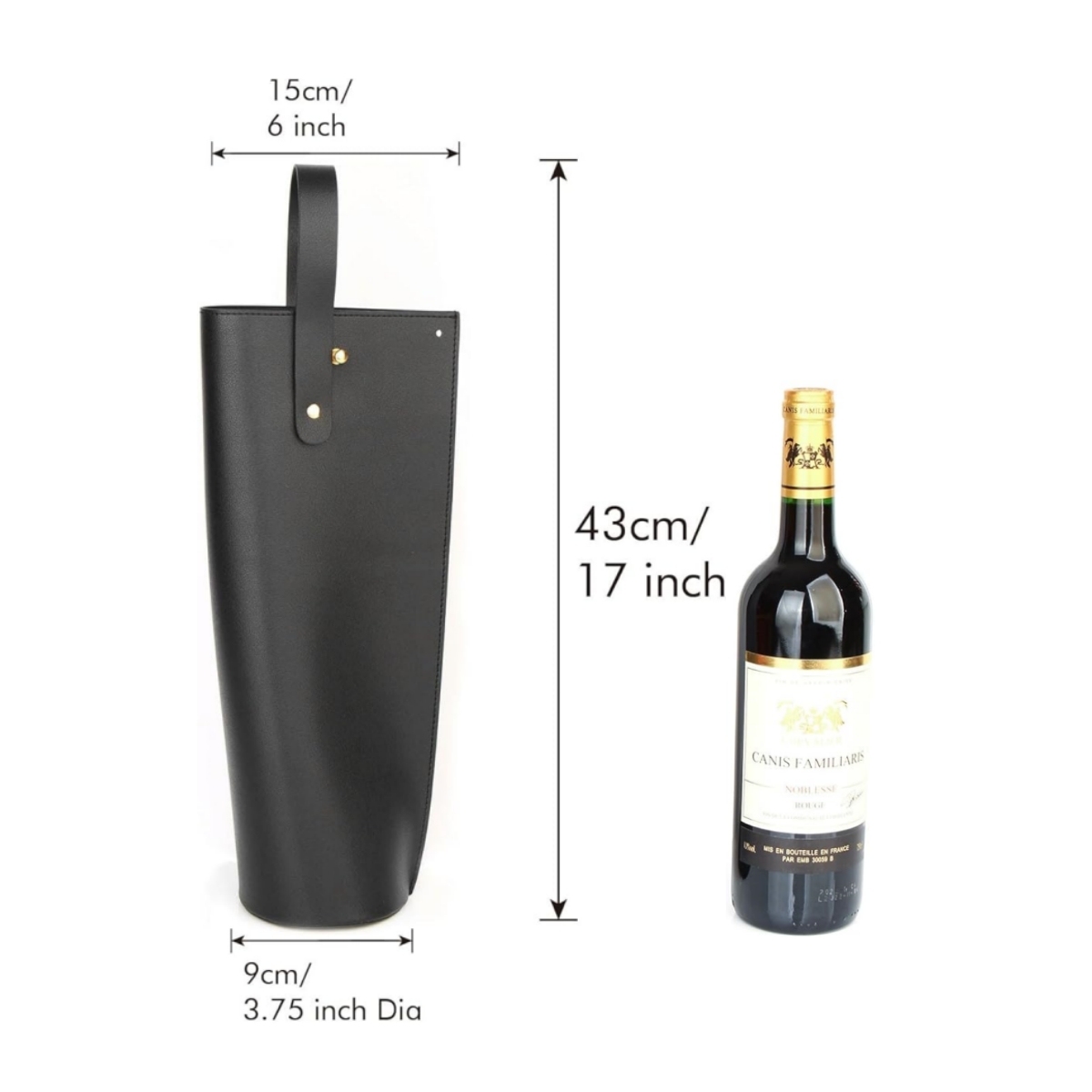 Reusable PVC Leather Wine Tote