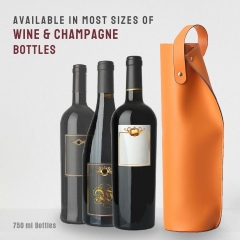 Reusable PVC Leather Wine Tote