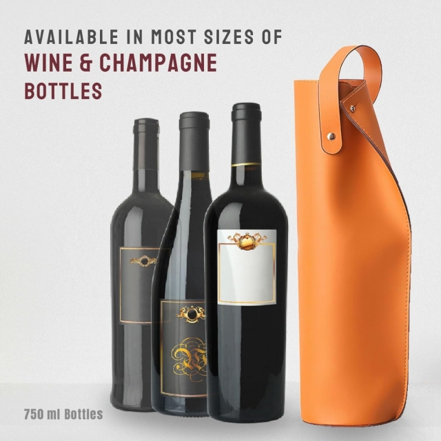 Reusable PVC Leather Wine Tote
