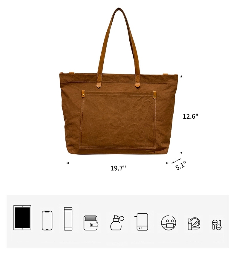 Canvas Laptop Tote Bag