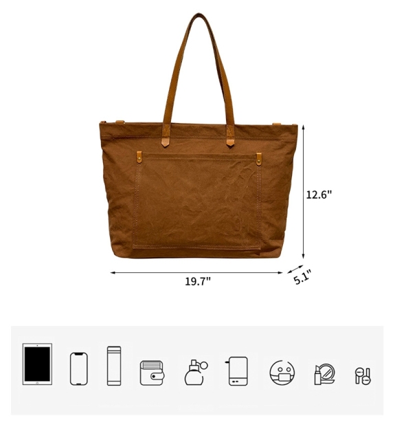Canvas Laptop Tote Bag