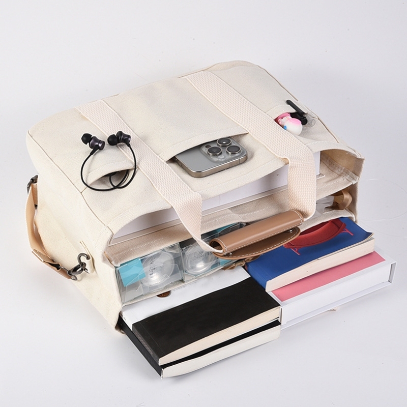 Crossbody Canvas Tote Bag
