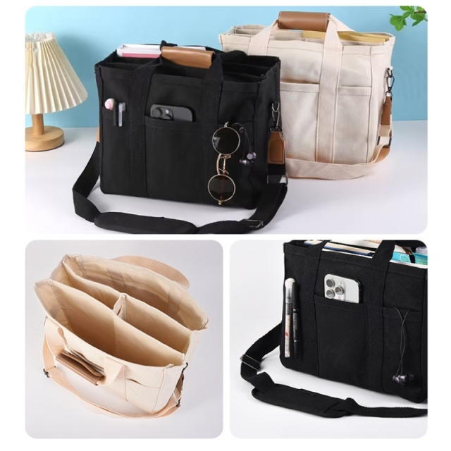 Crossbody Canvas Tote Bag