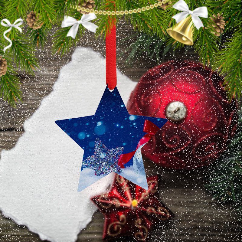 Customizable Glass Christmas Pendant