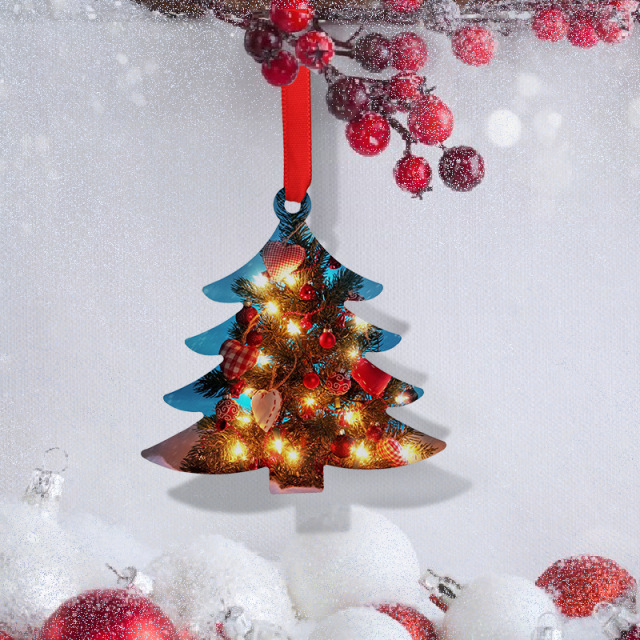 Customizable Glass Christmas Pendant