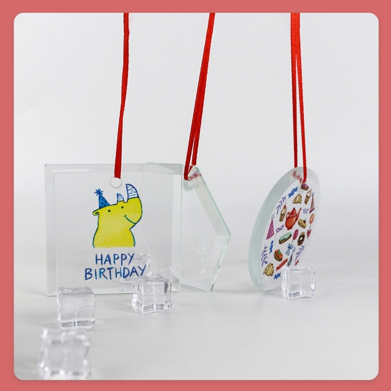 Customizable Glass Christmas Pendant