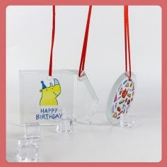 Customizable Glass Christmas Pendant
