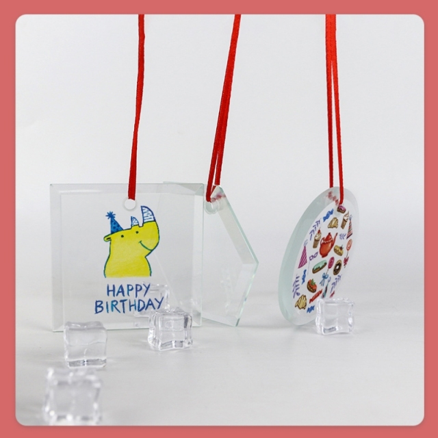 Customizable Glass Christmas Pendant