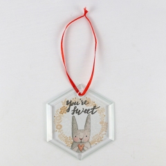 Customizable Glass Christmas Pendant