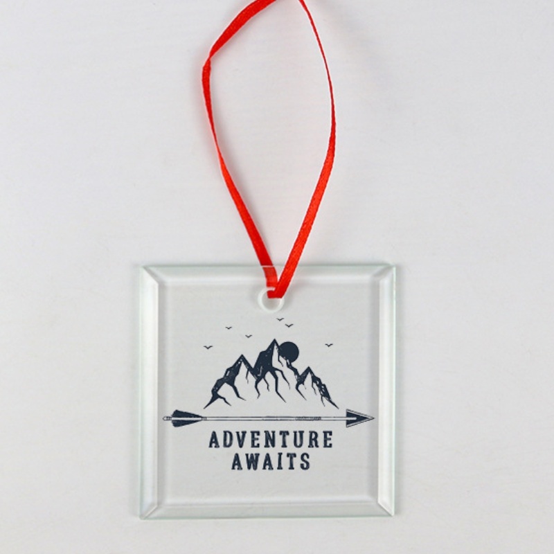 Customizable Glass Christmas Pendant