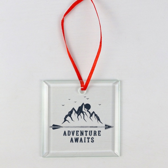 Customizable Glass Christmas Pendant