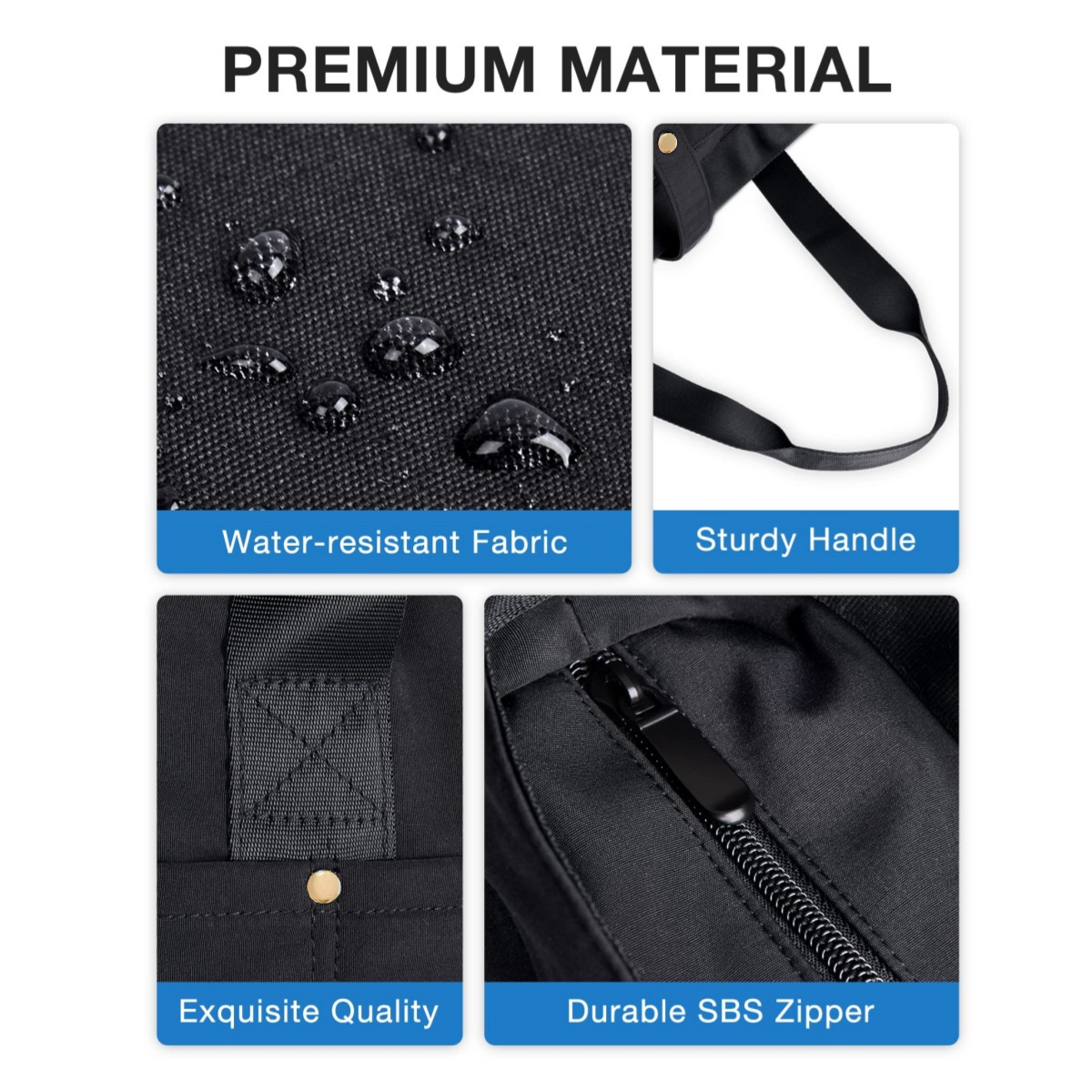 Foldable Tote Bag With Zipper