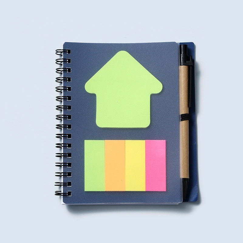 Kraft Paper Notepad With Pen And Sticky Notes