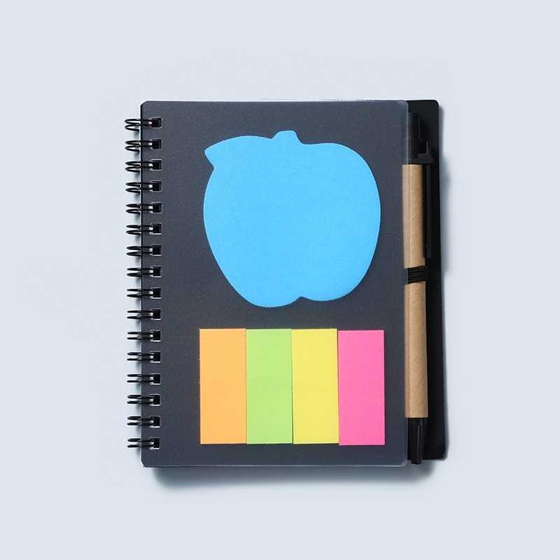 Kraft Paper Notepad With Pen And Sticky Notes