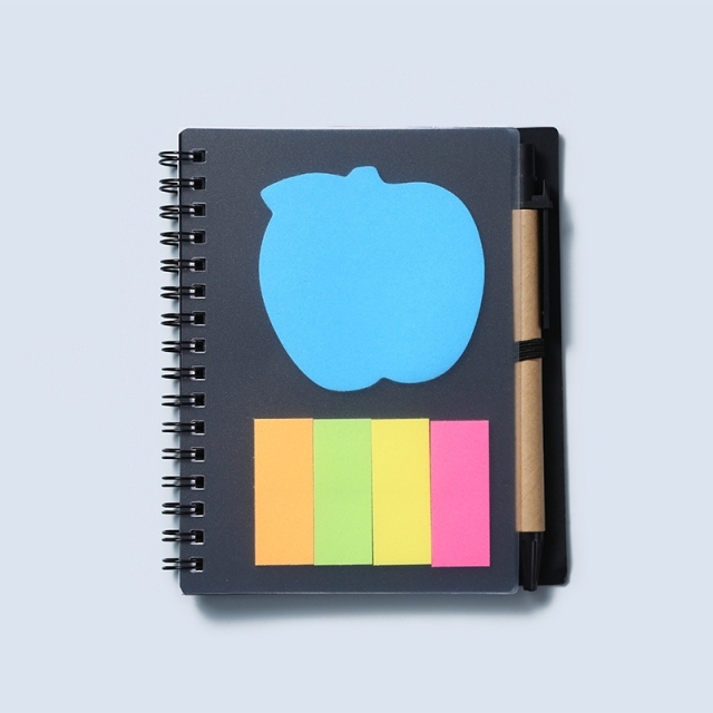 Kraft Paper Notepad With Pen And Sticky Notes