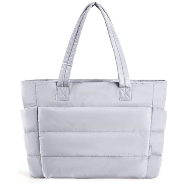 Lightweight Puffy Tote Bag with Compartments