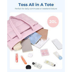 Lightweight Puffy Tote Bag with Compartments