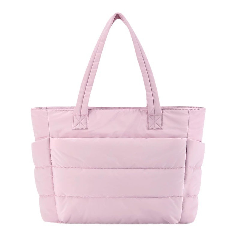 Lightweight Puffy Tote Bag with Compartments
