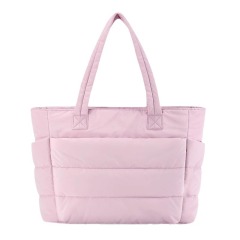 Lightweight Puffy Tote Bag with Compartments