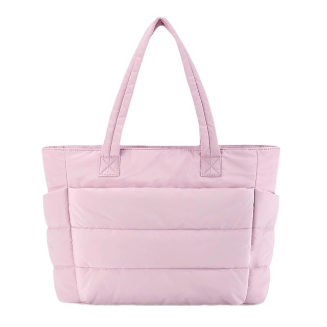 Lightweight Puffy Tote Bag with Compartments