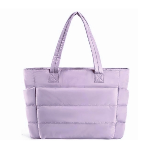 Lightweight Puffy Tote Bag with Compartments