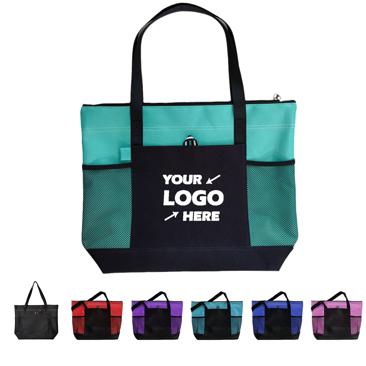 Polyester Zippered Tote Bag