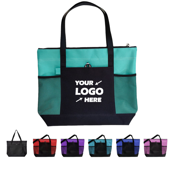 Polyester Zippered Tote Bag