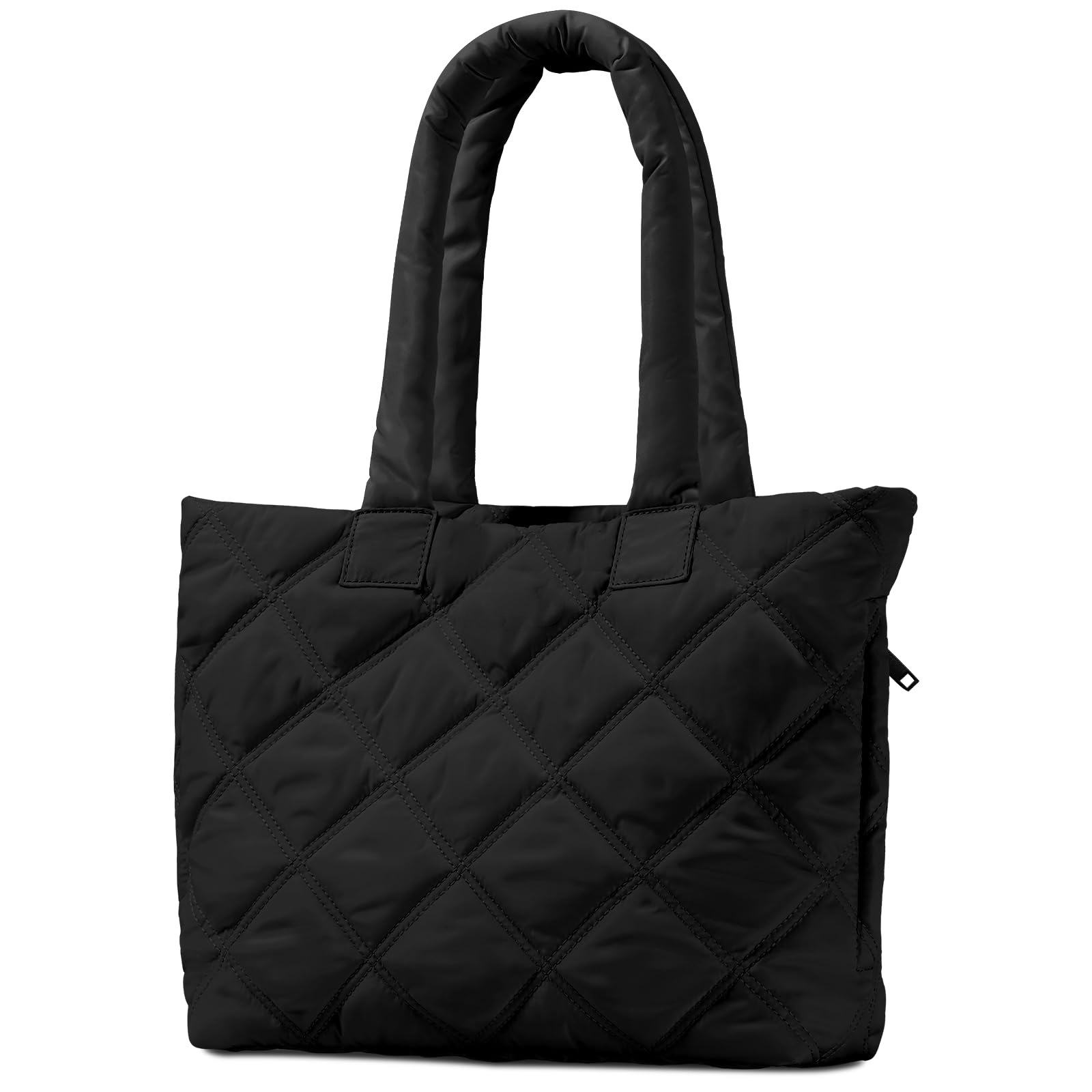Quilted Zipper Tote Bag