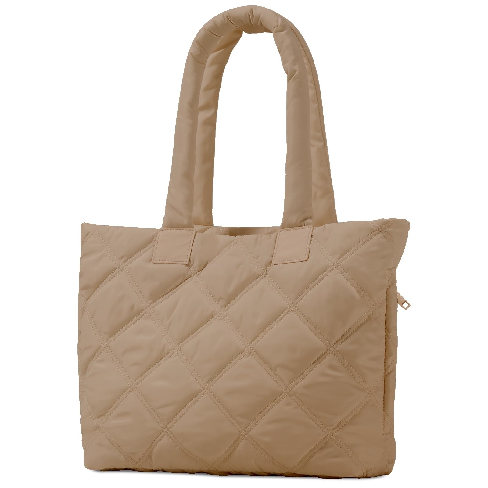 Quilted Zipper Tote Bag