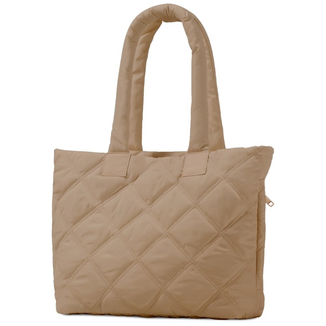 Quilted Zipper Tote Bag