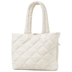 Quilted Zipper Tote Bag
