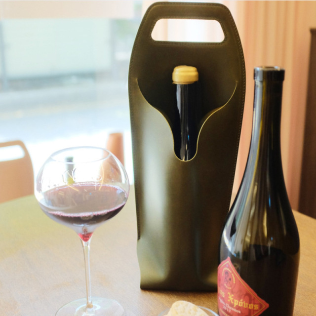 Reusable PVC Leather Wine Bag