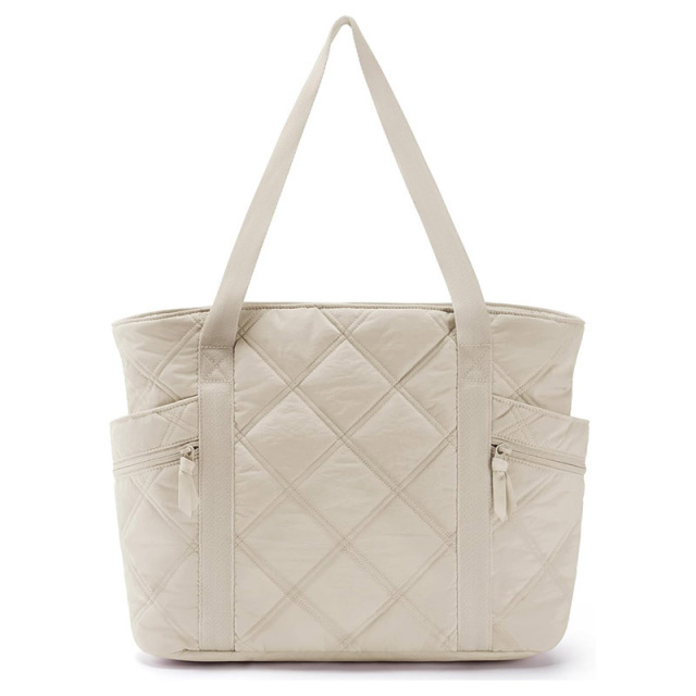 Travel Puffer Quilted Tote Bag
